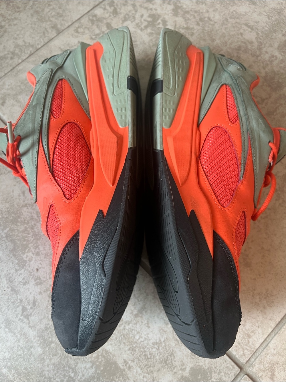 Puma Men’s Coral Orange & Sage Green RS-X Sneakers R system - Picture 4 of 8